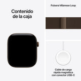Apple Watch Series 12 (2026) Gps+Cel 46mm Caja De Aluminio Bronce Oscuro Correa Milanese Loop Bronce Oscuro Talla M L Siri Ai