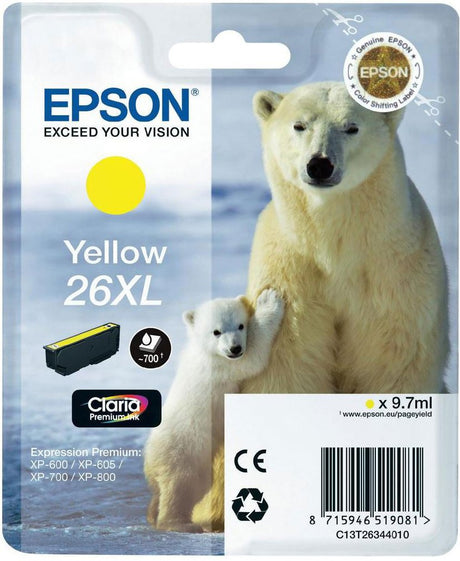 EAN 8715946519081 - Epson Polar bear 26XL cartucho de tinta 1 pieza(s) Original Alto rendimiento (XL) imagen 1