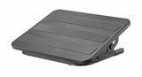 Manhattan Ergonomic Adjustable Footrest Under-Desk Comfort And Productivity Enhancer 300 X 380mm 12 X 15in. Rubberized Surface Black