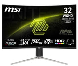 Msi Mag 325cqrxf E2 31.5" Va Wqhd Curvo 1000r Rapid 240hz 300cd M2 0.5ms 2xhdmi2.0 Dp Usb Tipo C Dp Alt Pd15w