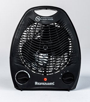Calefactor  Ravanson Fh-105b  Eléctrico Interior Negro 2000 W Ventilador Eléctrico