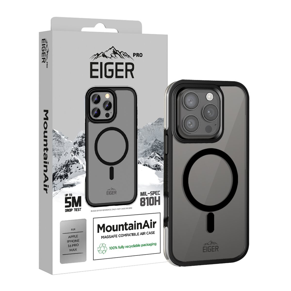 Eiger Pro Mountainair Case Iphone 16 Pro Max Schwarz