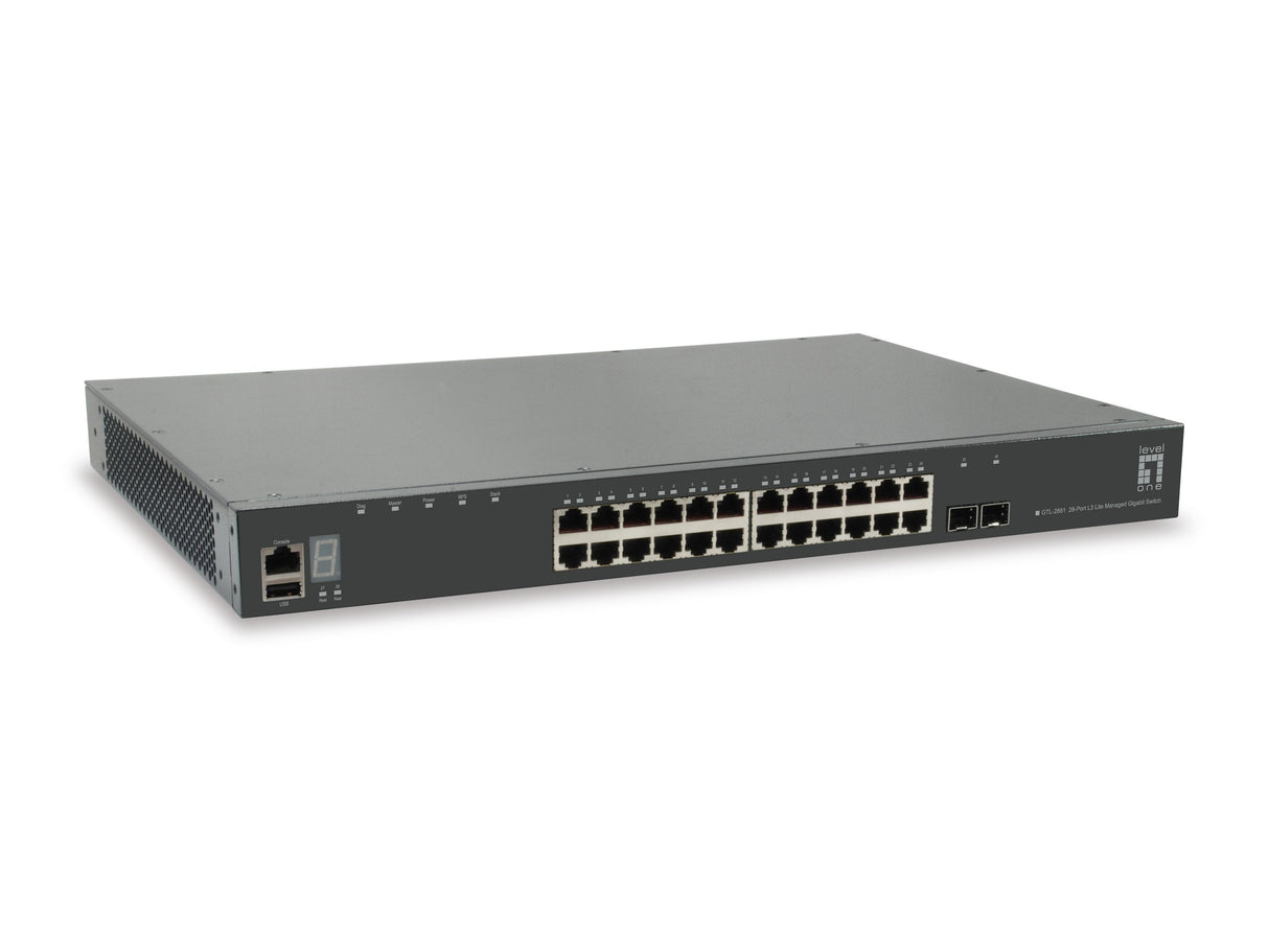 Levelone Switch 28x Ge Gtl-2881 1xge 2xgsfp 19"
