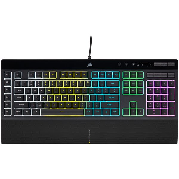 Teclado Corsair Usb K55 Rgb Pro Gaming Reposamuñeca Extraible