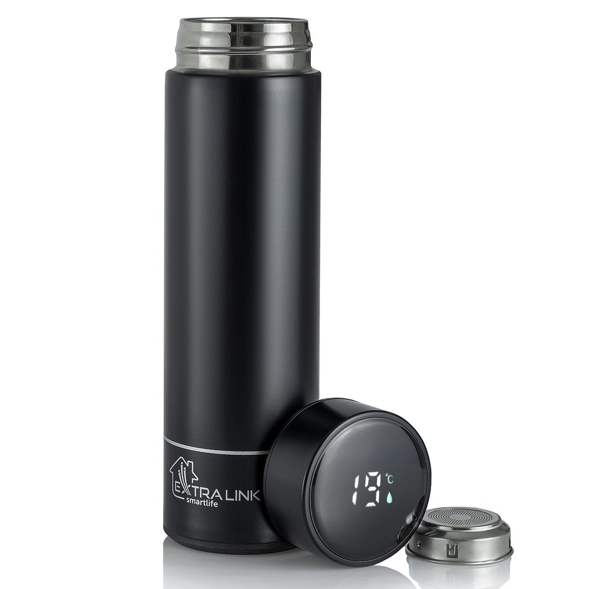 Extralink Mug-Smart500 Black Taza De Viaje 500 Ml Negro Acero Inoxidable