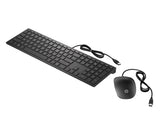 EAN 192545458092 - HP Pavilion Wired Combo Keyboard 400 teclado Ratón incluido Oficina USB Negro imagen 3