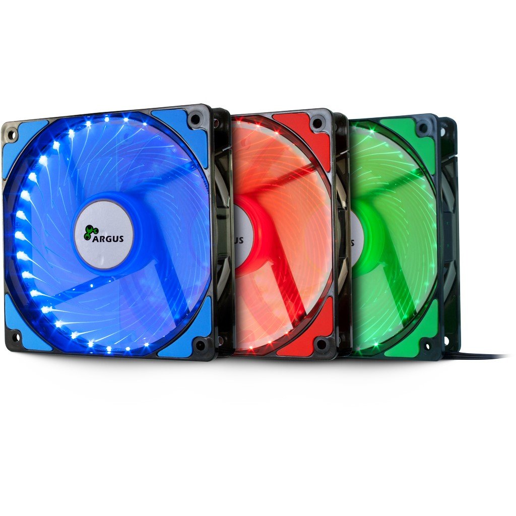 Inter-Tech L-12025 Carcasa Del Ordenador Ventilador 12 Cm Negro, Rojo