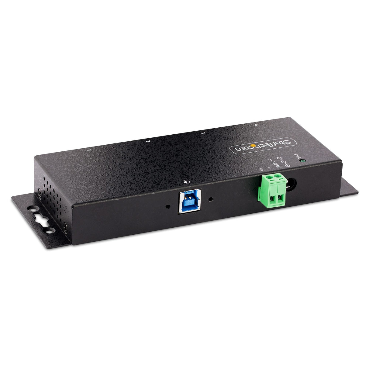 Startech Hub Industrial Usb 3.0 De 5gbps De 4 Puertos - Concentrador Usb Con Protección De Picos Y Descargas Esd - Ladrón Usb-A De Montaje En Pared/Escritorio/Din