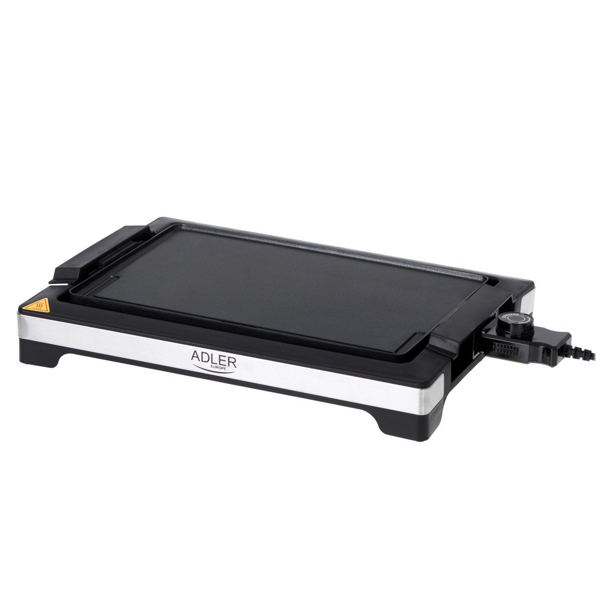 Adler Ad 6613 Parrilla De Mesa, Potencia 3000 W, Placa De Calentamiento Con Revestimiento Antiadherente, Negro