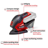 EAN 4006825651218 - Einhell TE-OS 18/150 Li Solo Multilijadora 12000 RPM 24000 OPM Negro, Rojo imagen 2