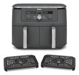 EAN 622356322676 - Ninja DZ400EU freidora Doble 9,5 L Independiente 2470 W Freidora de aire caliente Gris imagen 3