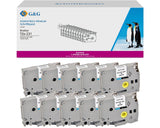 G&G 10 Cintas Para Etiquetadora Compatible Con Brother Tze-231