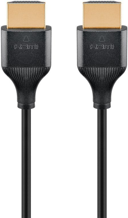 Goobay Slim High-Speed-Hdmi-Cable Mit Ethernet, 8k @ 60hz (Negro, 1 Meter) 75298