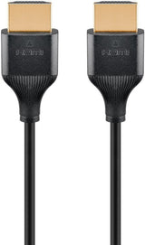 Goobay Slim High-Speed-Hdmi-Cable Mit Ethernet, 8k @ 60hz (Negro, 1 Meter) 75298