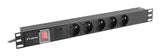 EAN 5901969441741 - Lanberg PDU-05E-0200-BK unidad de distribución de energía (PDU) 5 salidas AC 1U Negro imagen 1