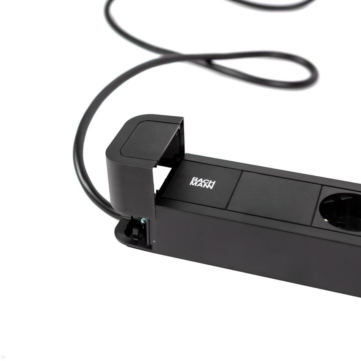 Regleta De Enchufes Bachmann Primo 2 Alu, 6 Vías, Negra, 2,0 M, Sin Interruptor