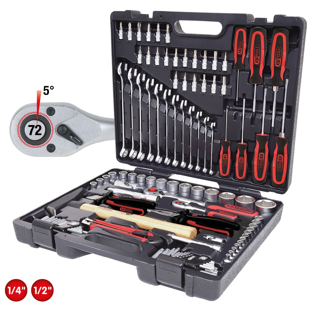 Ks Tools 1/4 +3/8 +1/2 Universal Tool-Set 97-Pieces