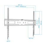 Tooq Soporte Fijo De Pared Para Tv De 60"-100" - Peso Max 75kg - Vesa 900x600mm - Negro