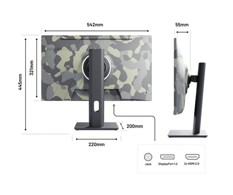 EAN 4589511170205 - JAPANNEXT JN-IPS238FHD200F-HSP-CAMO pantalla para PC 61 cm (24") 1920 x 1080 Pixeles Full HD LCD Negro imagen 14