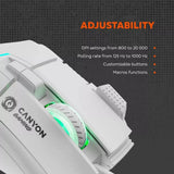 Raton Canyon Gaming Fortnax Gm-636 20000 Dpi Rgb 9 Keys Bk Retail