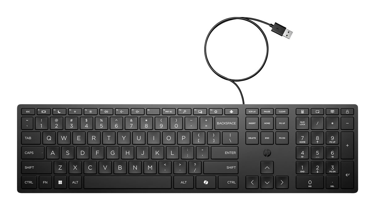 EAN 0194721888495 - HP 320K Wired Keyboard teclado Oficina USB Negro imagen 9