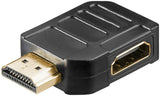 Adaptador Hdmi Hembra A Hdmi Macho Codo 270°  Horizontal, 8k/60hz Goobay Plastico