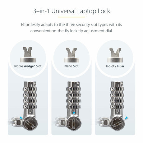 EAN 0065030908412 - StarTech.com UNIVKA25-LAPTOP-LOCK cable antirrobo Negro 2 m imagen 11
