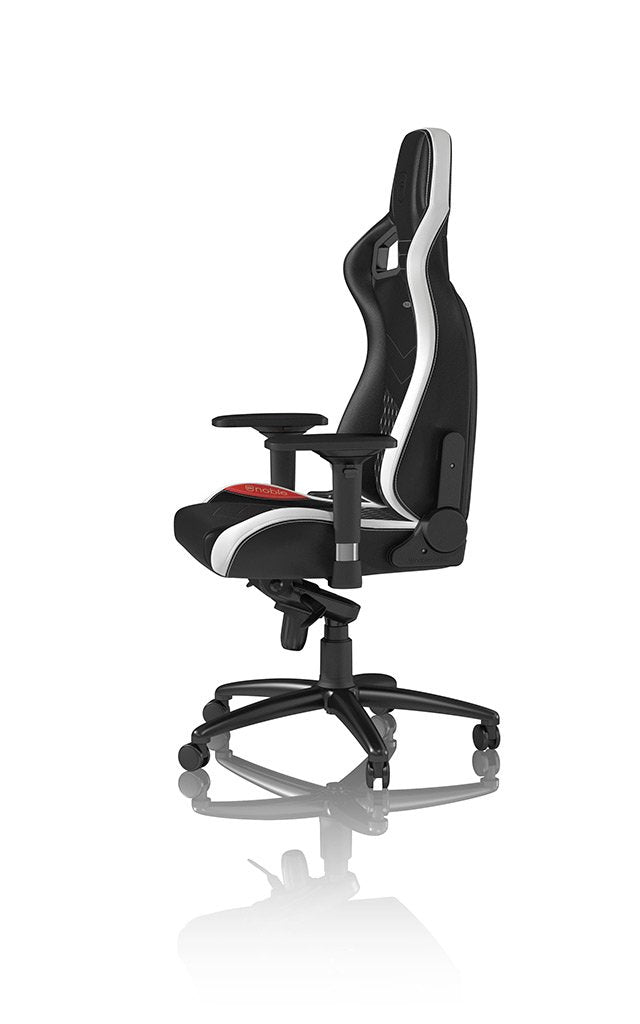 Noblechairs Epic Echtleder Gaming Silla - Negro Blanco Rojo