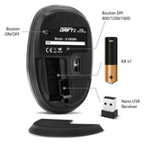 Ratón Inalámbrico Advance Drift 2 (Negro)