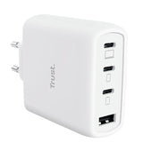 Cargador De Pared Gan Trust Maxo 65w 26068 3xusb Tipo-C 1xusb Incluye Cable Usb Tipo-C 65w