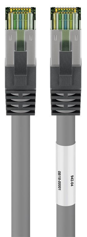Goobay Cable De Red Cat8.1 0,25m S/Ftp Gray Pimf, 2xrj45, Folie, Geflecht