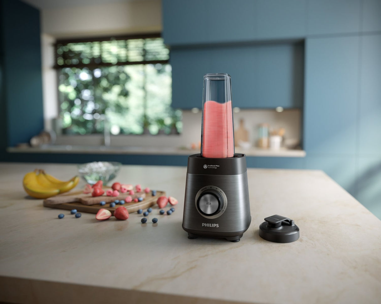 Batidora Philips Hr3041 00 , 1200 W, Material De La Jarra - Vidrio, Capacidad De La Jarra 1,5 L, Trituración De Hielo, Velocidad Variable Y Modo De Pulso, Negro