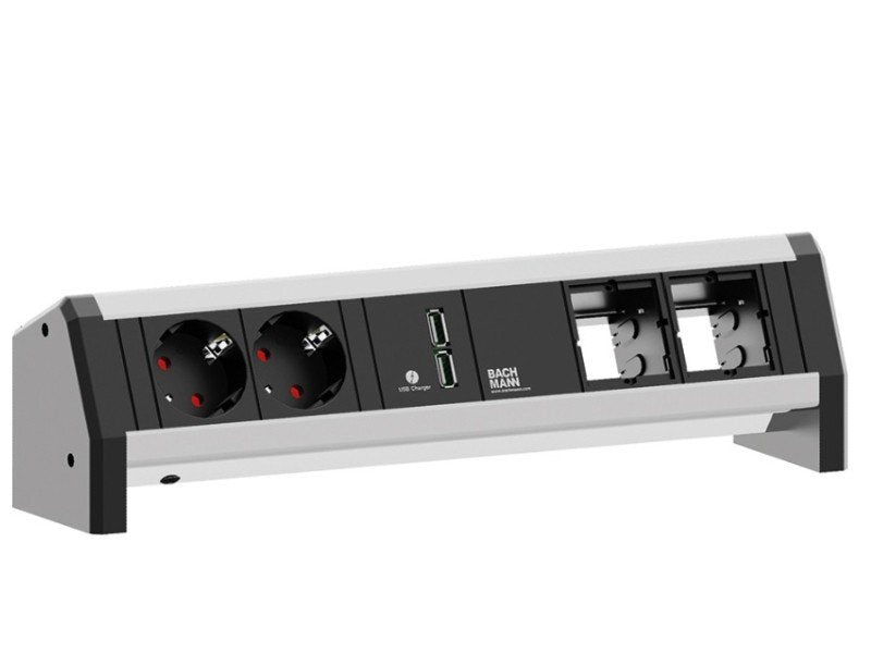 Regleta De Enchufes Bachmann Escritorio 2x Tomas De Contacto De Protección 1xusb