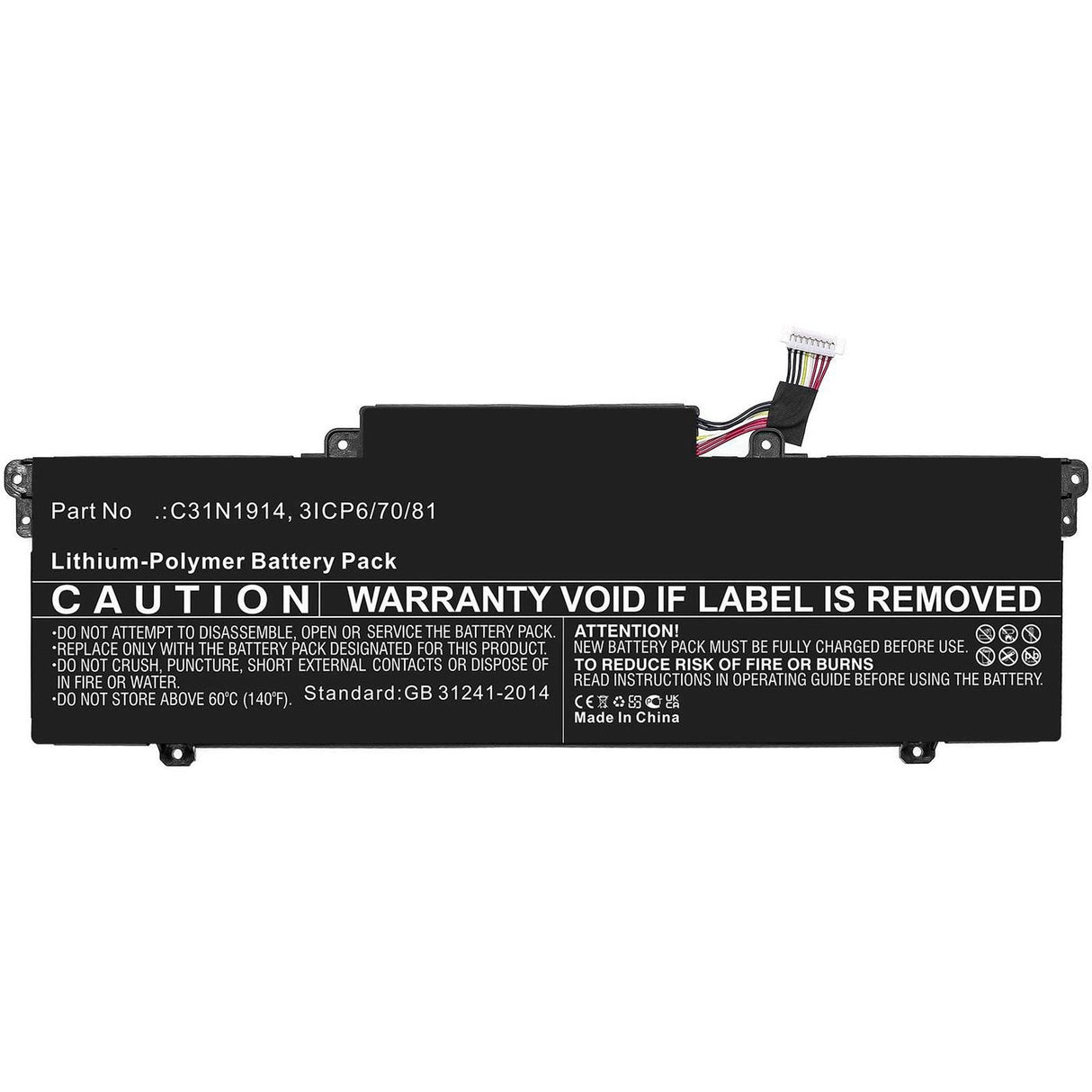 Laptop Battery For Asus  45.51wh 11.1v 4100mah
