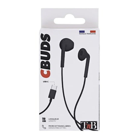 EAN 3303170105146 - T'nB C-Buds Auriculares Alámbrico Dentro de oído Llamadas/Música USB Tipo C Negro imagen 7