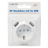 EAN 4052792047691 - LogiLink PA0162 toma de corriente 2 x USB + CEE 7/3 Blanco imagen 7