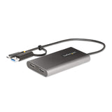 Startech Adaptador Usb-C A Hdmi Doble - Usb Tipo C A 2 Monitores Hdmi - 4k 60hz Pd De 100w 30cm
