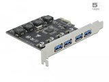 Delock Tarjeta Pci Express X1 -> A 4 X Usb Typ-A Hembra