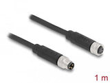 Delock M8 A-Kodiert 3 Pin Cable Stecker Zu Buchse Pur (Tpu) 1 M