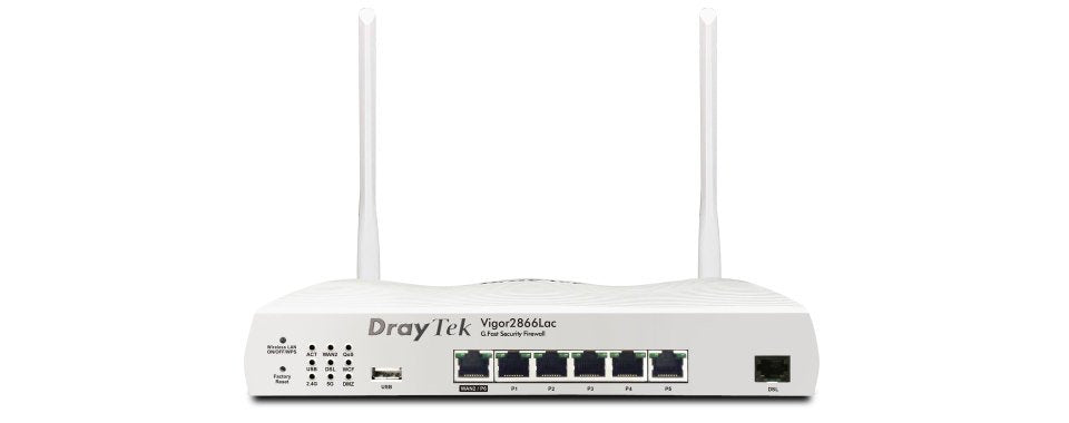 Router Draytek Vigor 2866lac Inalámbrico Gigabit Ethernet Doble Banda (2,4 Ghz 5 Ghz) 4g Blanco
