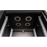 Roline 19-Zoll Netzwerkschrank Basic 22 He, 600x600 Bxt Glastr Schwarz