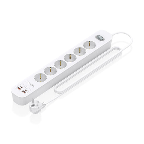EAN 8435739904480 - AISENS ASPS-2A2C16-W base múltiple 1,4 m 6 salidas AC Interior imagen 1