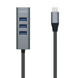 Aisens Hub Usb 3.1 Usb-C, Usb-C/M-4xtipo A/H, Gris, 15cm