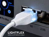 Lightflex Cat6 U/Utp 0.3m,  White, Tpe, Halogenfree