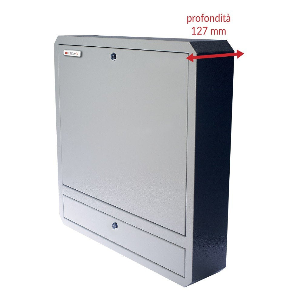 Techlypro 026845 Techlypro Armario De Seguridad De Montaje En Pared Para Portátil Con Estante Y Cerradura