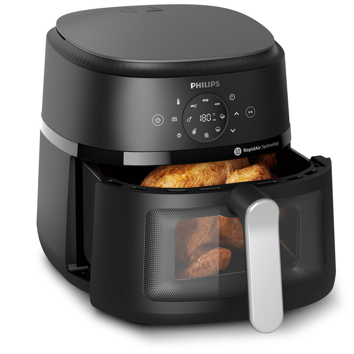 EAN 8720389035074 - Philips 2000 series NA231/00 freidora Sencillo Independiente 1700 W Freidora de aire caliente Negro, Plat imagen 5