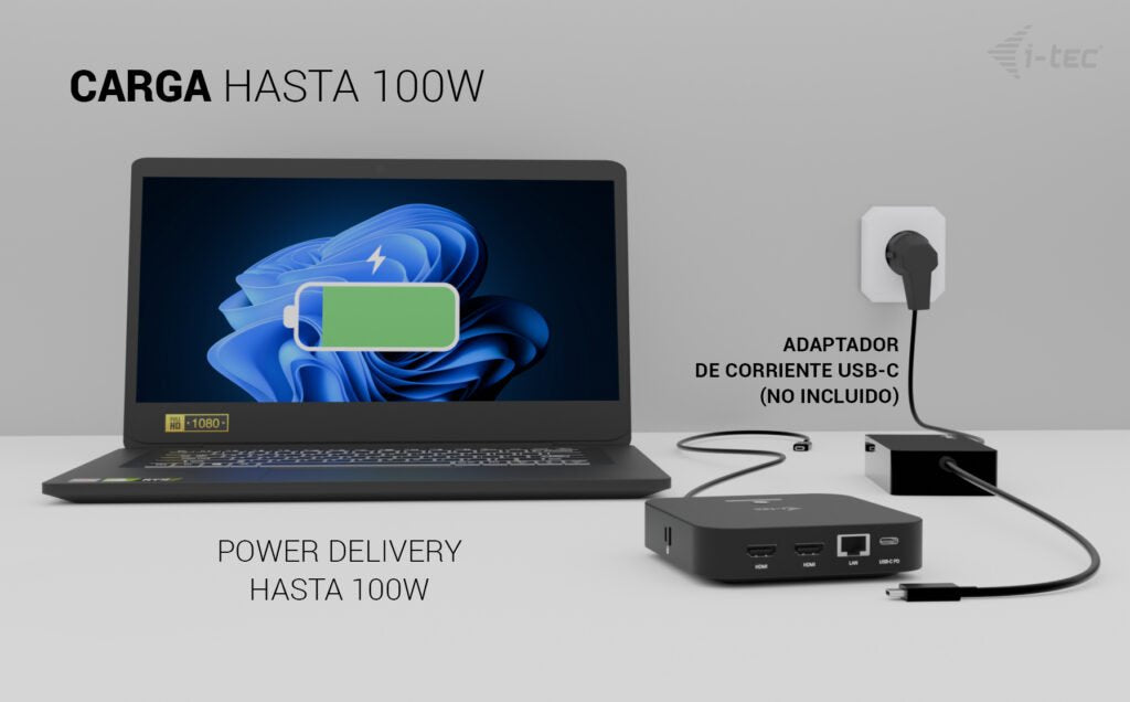 EAN 8595611707377 - i-tec C31DUALHDMIDOCKPD base para portátil y replicador de puertos Alámbrico USB 3.2 Gen 2 (3.1 Gen 2) Ty imagen 9