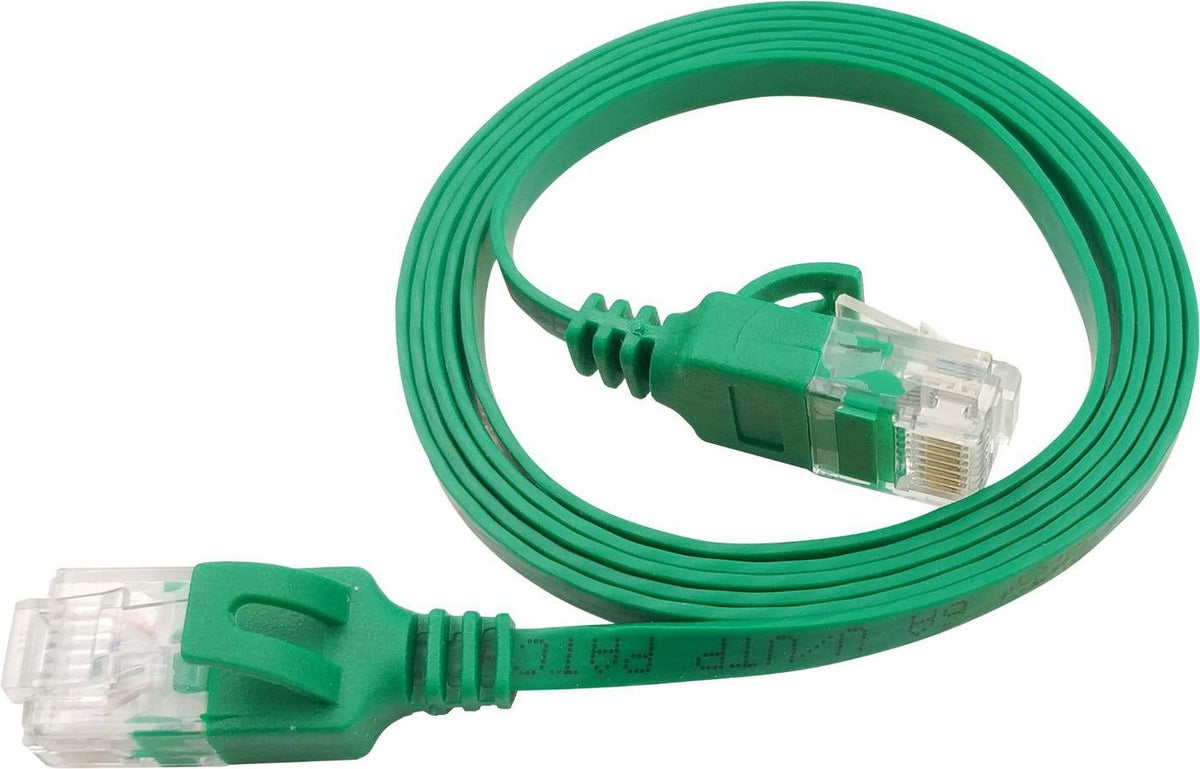 Flat U/Utp Cat6a Green 4m Awg 34/7, Pvc, 1x4mm Utp-Fl6a-00400-Gr