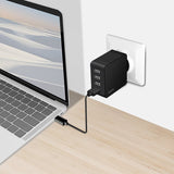 Logilink Usb-A Charger, 24 W, 4-Port, 4x Usb-A, Negro