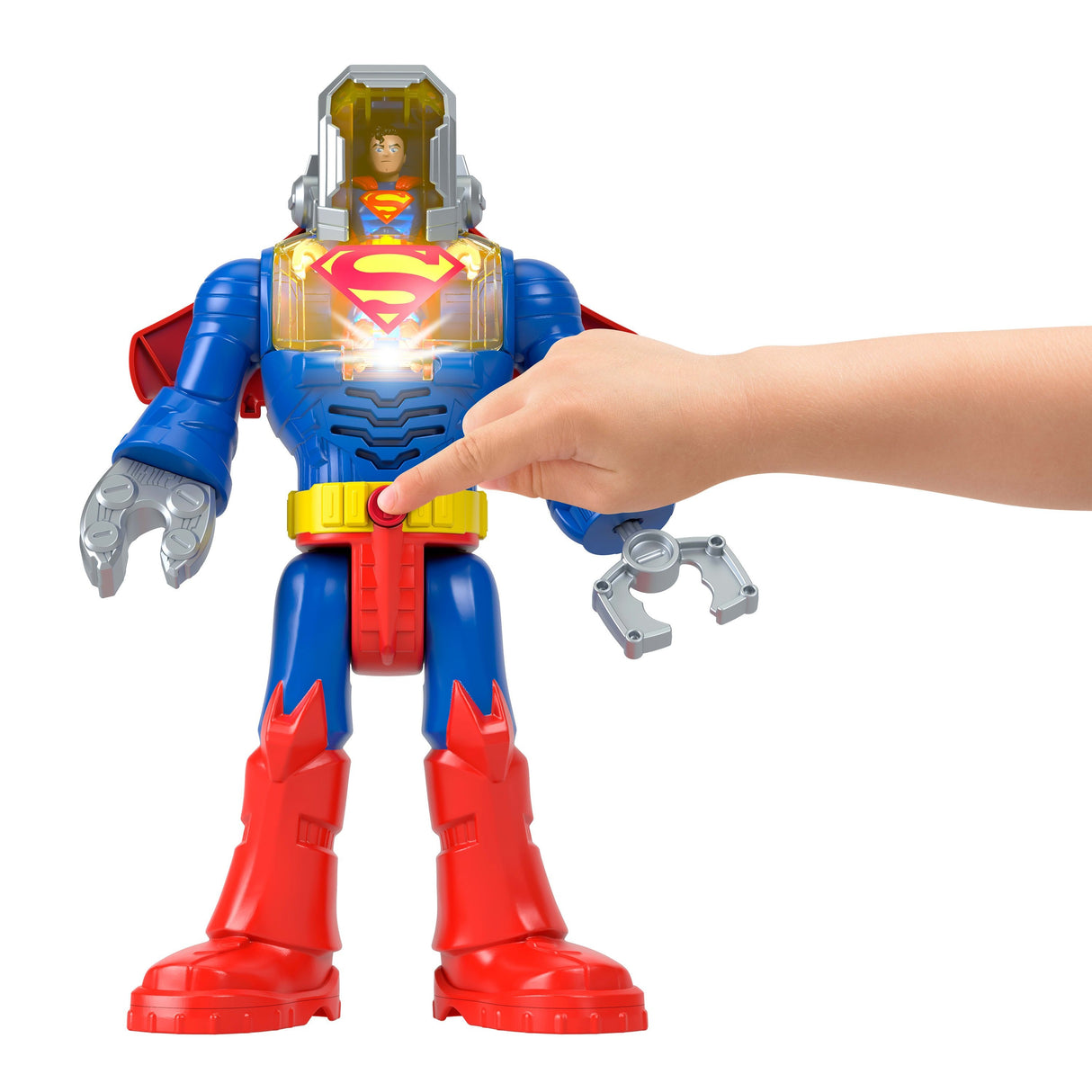Figura De Juguete Fisher-Price Imaginext Dc Super Friends Superman Insider En Traje Exo   Jct47